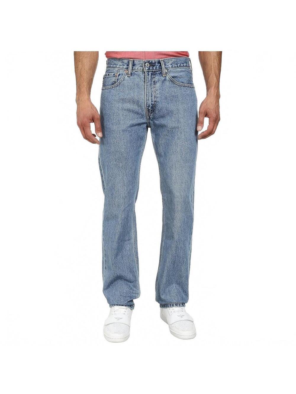 Levi's 505 Men's Regular Fit Light-Stonewash Blue Denim Jeans, 36x30 NWT